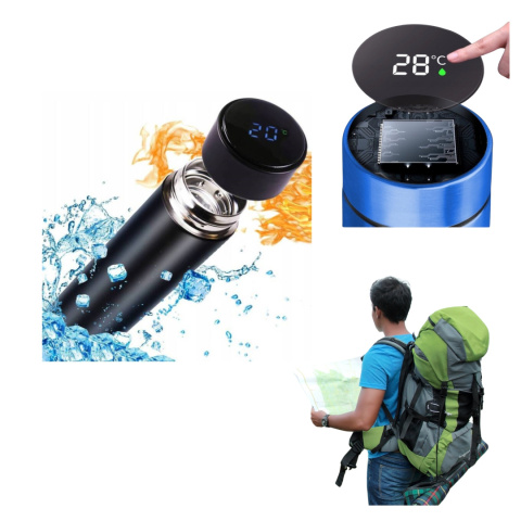 KUBEK TERMICZNY TERMOS SMART Z WYŚWIETLACZEM LED 500 ML - NOWOCZESNY BIDON KUBEK TERMICZNY TERMOS SMART Z WYŚWIETLACZEM LED 500 ML - NOWOCZESNY BIDON