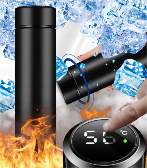 KUBEK TERMICZNY TERMOS SMART Z WYŚWIETLACZEM LED 500 ML - NOWOCZESNY BIDON KUBEK TERMICZNY TERMOS SMART Z WYŚWIETLACZEM LED 500 ML - NOWOCZESNY BIDON