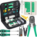 TESTER KABLI LAN RJ45 SIECI ZESTAW NARZĘDZI ZACISKARKA WTYK ETUI STRIPPER