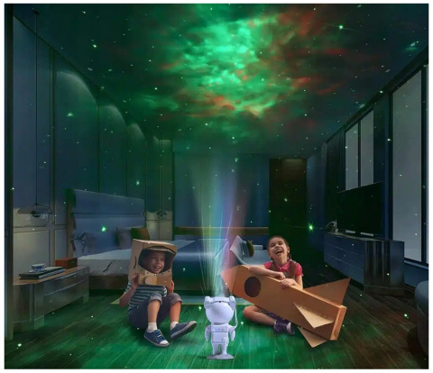 DreamCraft PROJEKTOR GWIAZD ASTRONAUTA DUŻY LED LAMPKA NOCNA 360 DreamCraft PROJEKTOR GWIAZD ASTRONAUTA DUŻY LED LAMPKA NOCNA 360