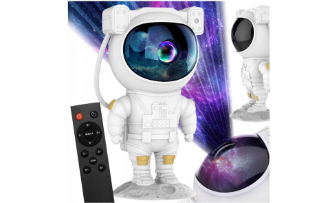 DreamCraft PROJEKTOR GWIAZD ASTRONAUTA DUŻY LED LAMPKA NOCNA 360 DreamCraft PROJEKTOR GWIAZD ASTRONAUTA DUŻY LED LAMPKA NOCNA 360