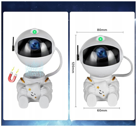 DreamCraft PROJEKTOR GWIEZDNY ASTRONAUTA LED LAMPKA NOCNA DreamCraft PROJEKTOR GWIEZDNY ASTRONAUTA LED LAMPKA NOCNA