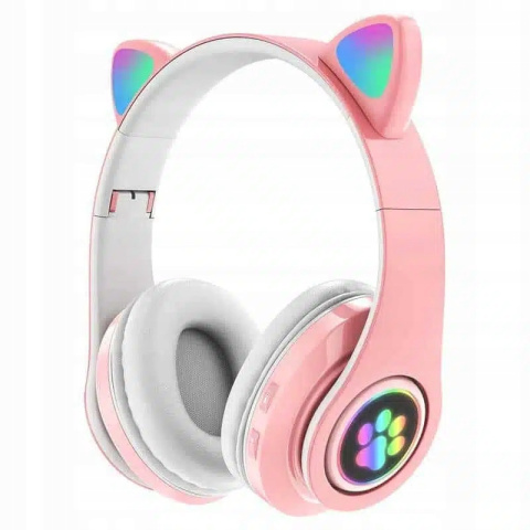 DreamCraft SŁUCHAWKI KOCIE USZY DLA DZIECI RGB PODŚWIETLANE GAMINGOWE DreamCraft SŁUCHAWKI KOCIE USZY DLA DZIECI RGB PODŚWIETLANE GAMINGOWE