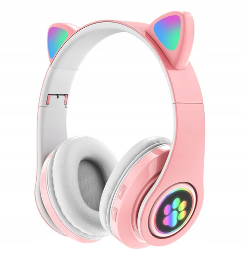 DreamCraft SŁUCHAWKI KOCIE USZY DLA DZIECI RGB PODŚWIETLANE GAMINGOWE DreamCraft SŁUCHAWKI KOCIE USZY DLA DZIECI RGB PODŚWIETLANE GAMINGOWE