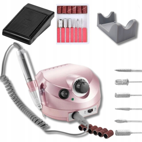 FREZARKA DO PAZNOKCI 65W MANICURE PEDICURE DO USUWANIA HYBRYD ŻELU + FREZY FREZARKA DO PAZNOKCI 65W MANICURE PEDICURE DO USUWANIA HYBRYD ŻELU + FREZY