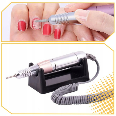 FREZARKA DO PAZNOKCI 65W MANICURE PEDICURE DO USUWANIA HYBRYD ŻELU + FREZY FREZARKA DO PAZNOKCI 65W MANICURE PEDICURE DO USUWANIA HYBRYD ŻELU + FREZY