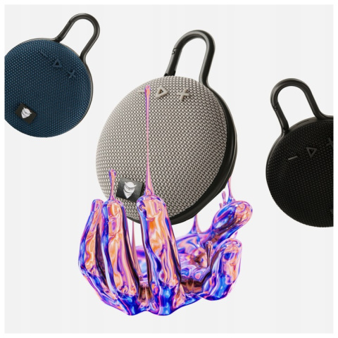 GŁOŚNIK ZAWIESZKA BEZPRZEWODOWY BLUETOOTH MOBILNY Z KLAMRĄ SZARY GŁOŚNIK ZAWIESZKA BEZPRZEWODOWY BLUETOOTH MOBILNY Z KLAMRĄ SZARY