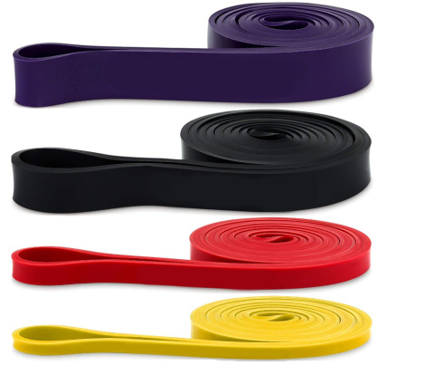 GUMY DO ĆWICZEŃ OPOROWE FITNESS MOCNE ZESTAW 4 SZTUKI PRO GUMY DO ĆWICZEŃ OPOROWE FITNESS MOCNE ZESTAW 4 SZTUKI PRO
