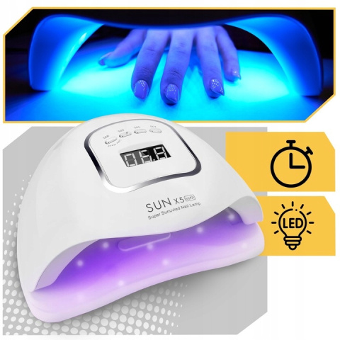 LAMPA DO PAZNOKCI UV LED HYBRYD ŻELI MOCNA 80W DO HYBRYDY SUN MAX X5 LCD LAMPA DO PAZNOKCI UV LED HYBRYD ŻELI MOCNA 80W DO HYBRYDY SUN MAX X5 LCD
