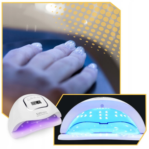 LAMPA DO PAZNOKCI UV LED HYBRYD ŻELI MOCNA 80W DO HYBRYDY SUN MAX X5 LCD LAMPA DO PAZNOKCI UV LED HYBRYD ŻELI MOCNA 80W DO HYBRYDY SUN MAX X5 LCD