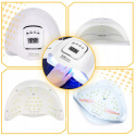 LAMPA DO PAZNOKCI UV LED HYBRYD ŻELI MOCNA 80W DO HYBRYDY SUN MAX X5 LCD