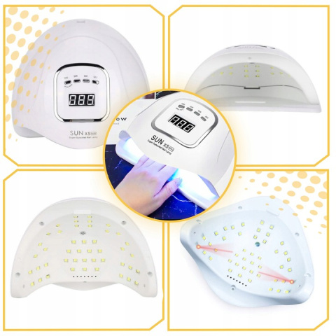 LAMPA DO PAZNOKCI UV LED HYBRYD ŻELI MOCNA 80W DO HYBRYDY SUN MAX X5 LCD LAMPA DO PAZNOKCI UV LED HYBRYD ŻELI MOCNA 80W DO HYBRYDY SUN MAX X5 LCD