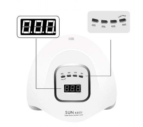 LAMPA DO PAZNOKCI UV LED HYBRYD ŻELI MOCNA 80W DO HYBRYDY SUN MAX X5 LCD LAMPA DO PAZNOKCI UV LED HYBRYD ŻELI MOCNA 80W DO HYBRYDY SUN MAX X5 LCD