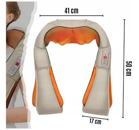 MASAŻER DO SZYI KARKU PLECÓW CIAŁA PODGRZEWANY PAS MASUJĄCY SHIATSU MASAŻER DO SZYI KARKU PLECÓW CIAŁA PODGRZEWANY PAS MASUJĄCY SHIATSU