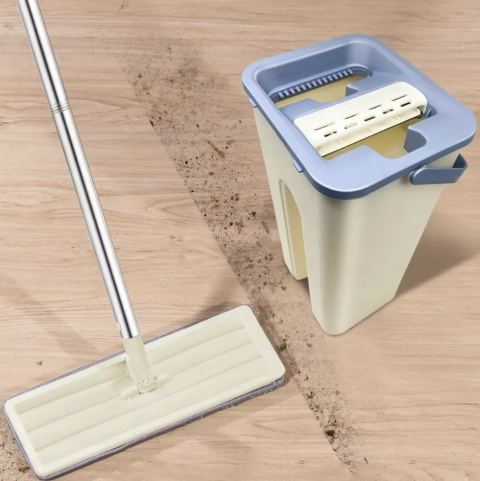 MOP PŁASKI 33CM 3 WKŁADY DWUKOMOROWE WIADRO - Szybkie i Czyste Sprzątanie MOP PŁASKI 33CM 3 WKŁADY DWUKOMOROWE WIADRO - Szybkie i Czyste Sprzątanie
