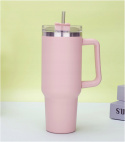 MagiCook KUBEK TERMICZNY 1200 ML ZE SŁOMKĄ STYLE USA Różowy