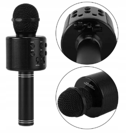 Mikrofon Mikrofon Karaoke dla Dzieci RGB RÓŻOWY Mikrofon Mikrofon Karaoke dla Dzieci RGB RÓŻOWY