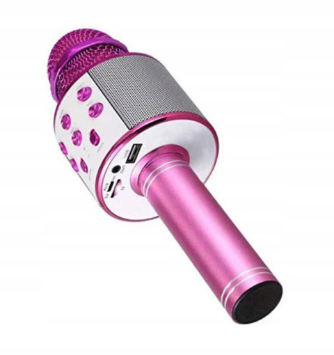 Mikrofon Mikrofon Karaoke dla Dzieci RGB RÓŻOWY Mikrofon Mikrofon Karaoke dla Dzieci RGB RÓŻOWY