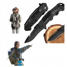 NÓŻ SKŁADANY TAKTYCZNY SURVIVAL MYŚLIWSKI DO CIĘCIA OSTRY FINKA CAMPING
