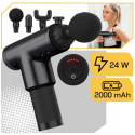 PISTOLET DO MASAŻU MASSAGE GUN PRO 4 KOŃCÓWKI - Mocny Masażer Ciała