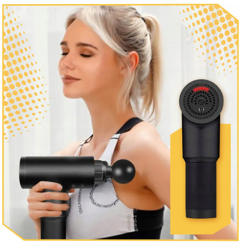 PISTOLET DO MASAŻU MASSAGE GUN PRO 4 KOŃCÓWKI - Mocny Masażer Ciała PISTOLET DO MASAŻU MASSAGE GUN PRO 4 KOŃCÓWKI - Mocny Masażer Ciała