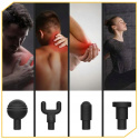 PISTOLET DO MASAŻU MASSAGE GUN PRO 4 KOŃCÓWKI - Mocny Masażer Ciała
