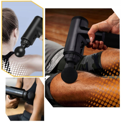 PISTOLET DO MASAŻU MASSAGE GUN PRO 4 KOŃCÓWKI - Mocny Masażer Ciała PISTOLET DO MASAŻU MASSAGE GUN PRO 4 KOŃCÓWKI - Mocny Masażer Ciała