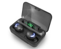SŁUCHAWKI BEZPRZEWODOWE BLUETOOTH POWERBANK SPORTOWE DOUSZNE MIKROFON LCD