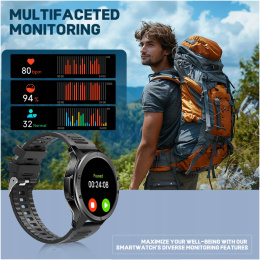 SmartWatch ZEGAREK SPORTOWY WODOODPORNY IP68 Z LATARKĄ SOLIDNY MENU PL