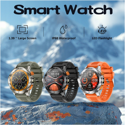 SmartWatch ZEGAREK SPORTOWY WODOODPORNY IP68 Z LATARKĄ SOLIDNY MENU PL SmartWatch ZEGAREK SPORTOWY WODOODPORNY IP68 Z LATARKĄ SOLIDNY MENU PL