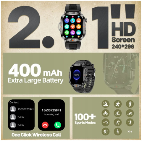 SmartWatch ZEGAREK SPORTOWY WODOODPORNY IP68 Z LATARKĄ SOLIDNY V17 MENU PL SmartWatch ZEGAREK SPORTOWY WODOODPORNY IP68 Z LATARKĄ SOLIDNY V17 MENU PL