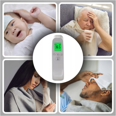 TERMOMETR BEZDOTYKOWY NA PODCZERWIEŃ LCD - DOKŁADNY, HIGIENICZNY, SZYBKI TERMOMETR BEZDOTYKOWY NA PODCZERWIEŃ LCD - DOKŁADNY, HIGIENICZNY, SZYBKI