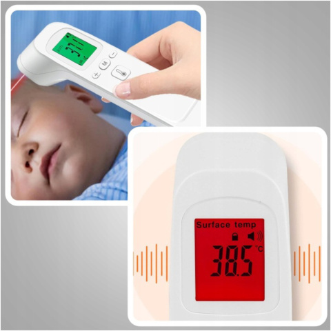 TERMOMETR BEZDOTYKOWY NA PODCZERWIEŃ LCD - DOKŁADNY, HIGIENICZNY, SZYBKI TERMOMETR BEZDOTYKOWY NA PODCZERWIEŃ LCD - DOKŁADNY, HIGIENICZNY, SZYBKI