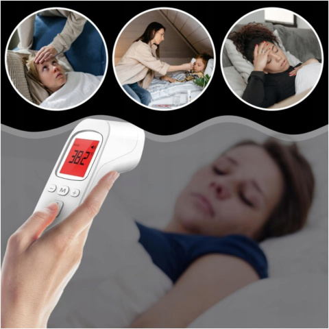 TERMOMETR BEZDOTYKOWY NA PODCZERWIEŃ LCD - DOKŁADNY, HIGIENICZNY, SZYBKI TERMOMETR BEZDOTYKOWY NA PODCZERWIEŃ LCD - DOKŁADNY, HIGIENICZNY, SZYBKI