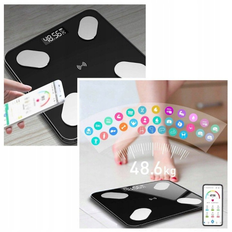 WAGA ŁAZIENKOWA ANALITYCZNA SMART 25W1 APK LCD 180 KG - ŚLEDŹ SWOJE POSTĘPY WAGA ŁAZIENKOWA ANALITYCZNA SMART 25W1 APK LCD 180 KG - ŚLEDŹ SWOJE POSTĘPY